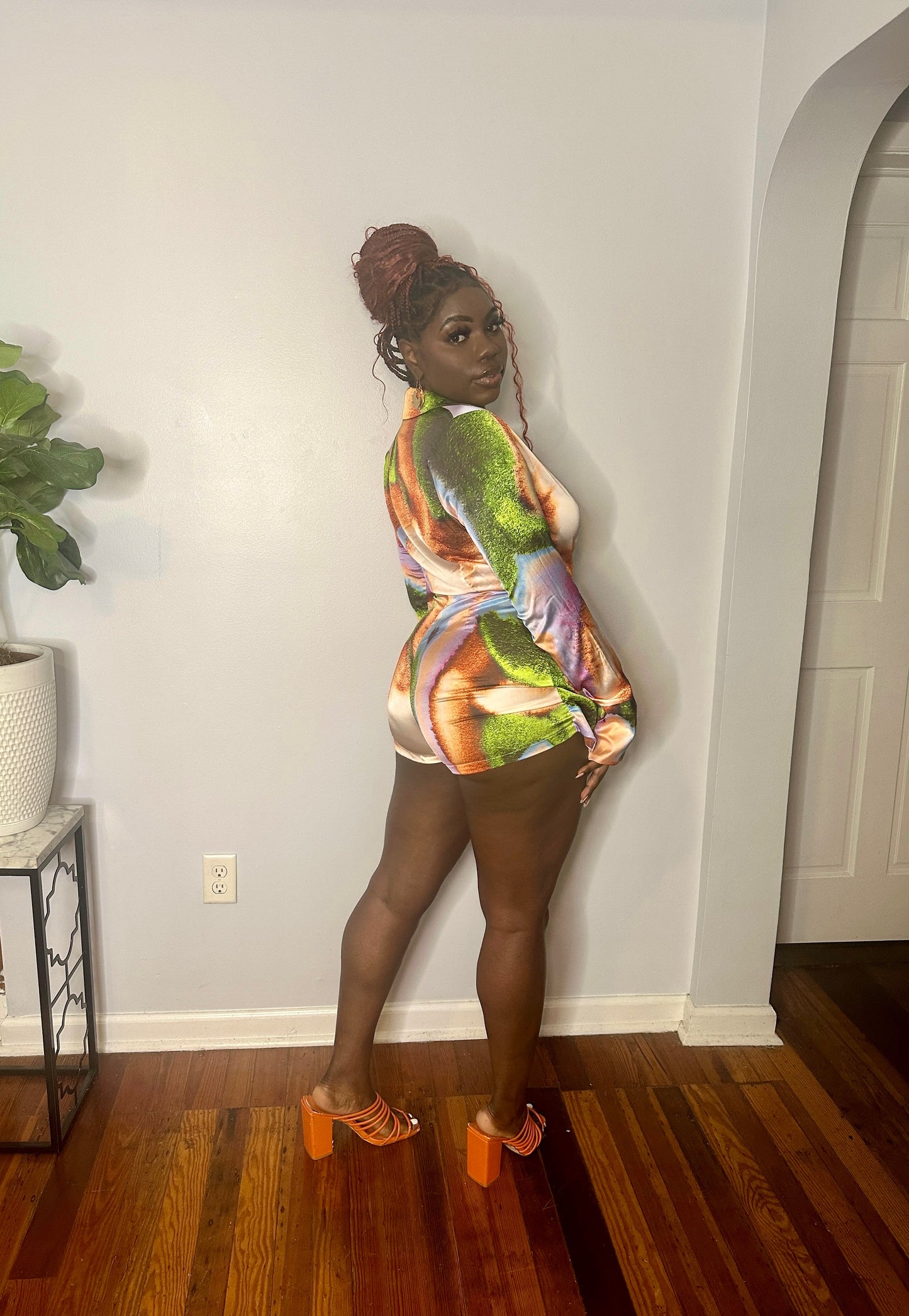 Housewife Printed Wrap Romper
