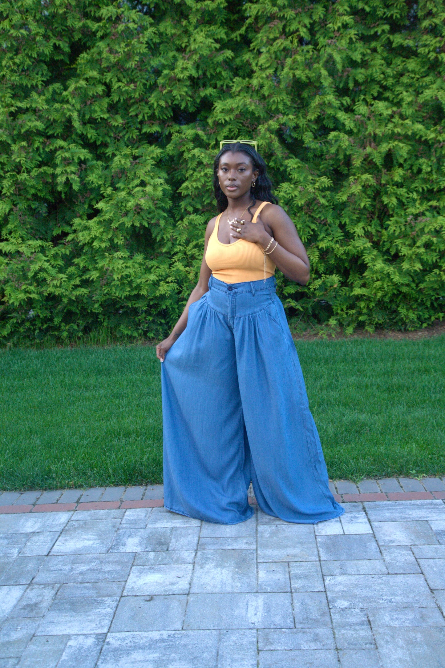 Denim For Days Flare Pants (Medium Wash)