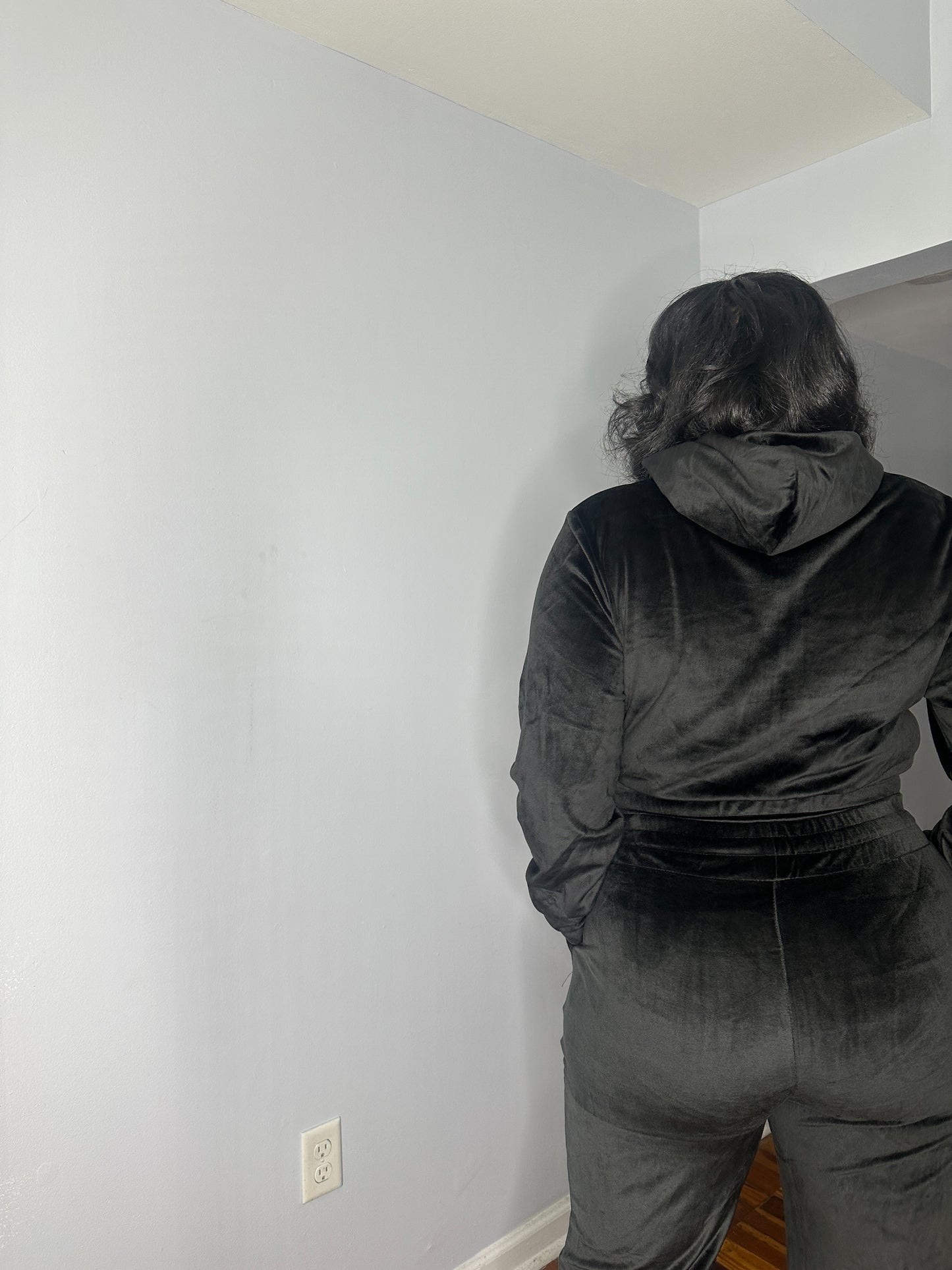 Velvet Crush Velour Set Black