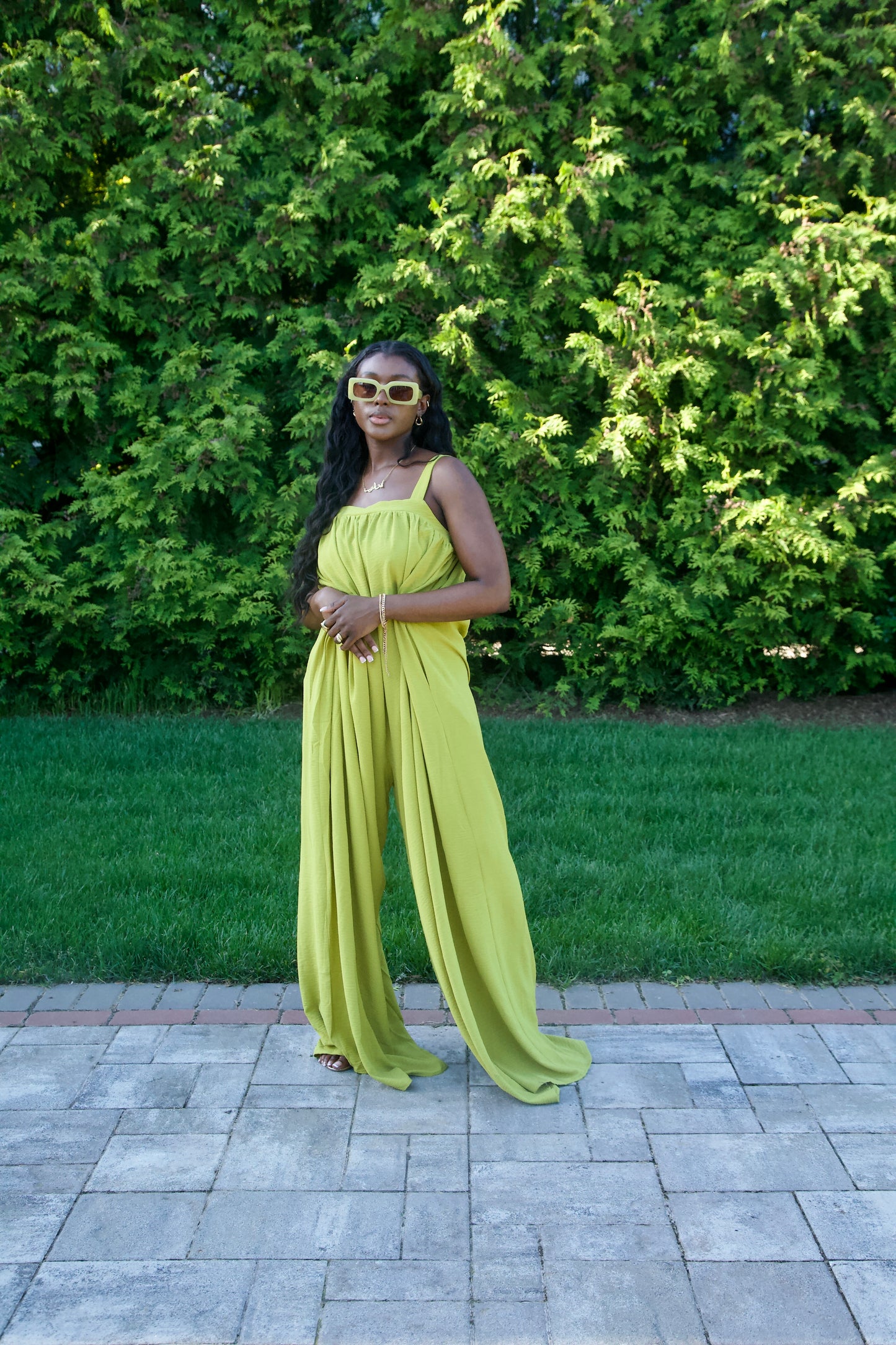 Tropic Trips Jumpsuit (Green)