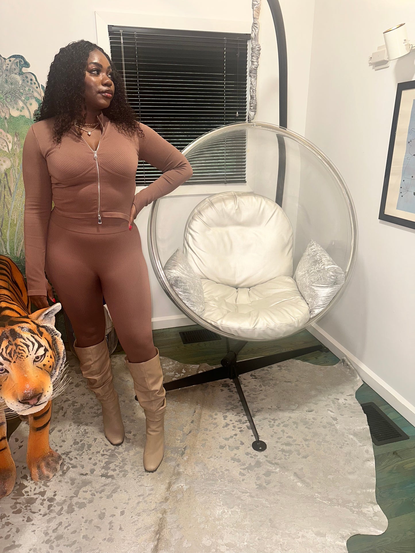 Members Only Ribbed Mocha Set