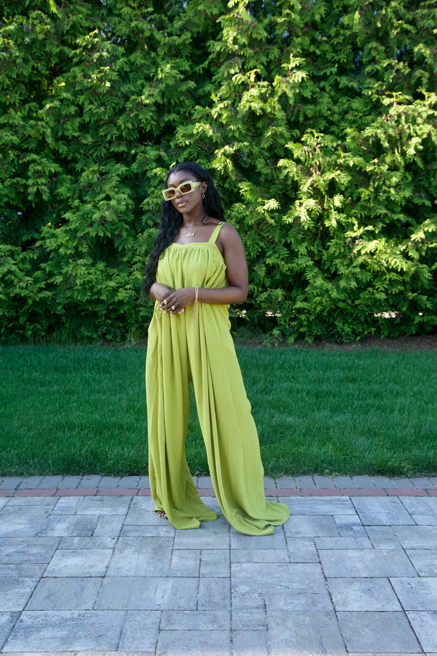 Tropic Trips Jumpsuit (Green)