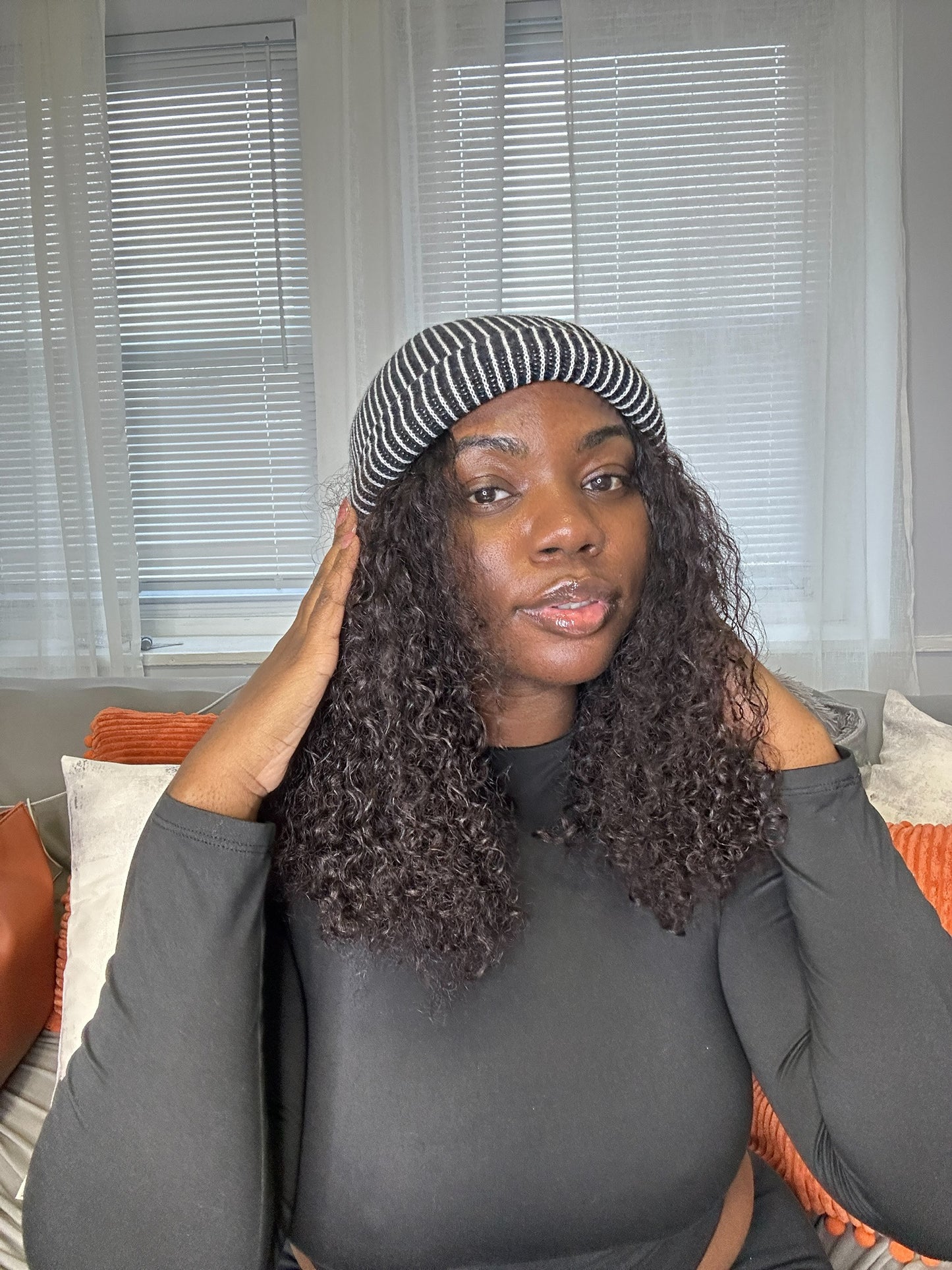 Two Is Better Beanie Hat Black