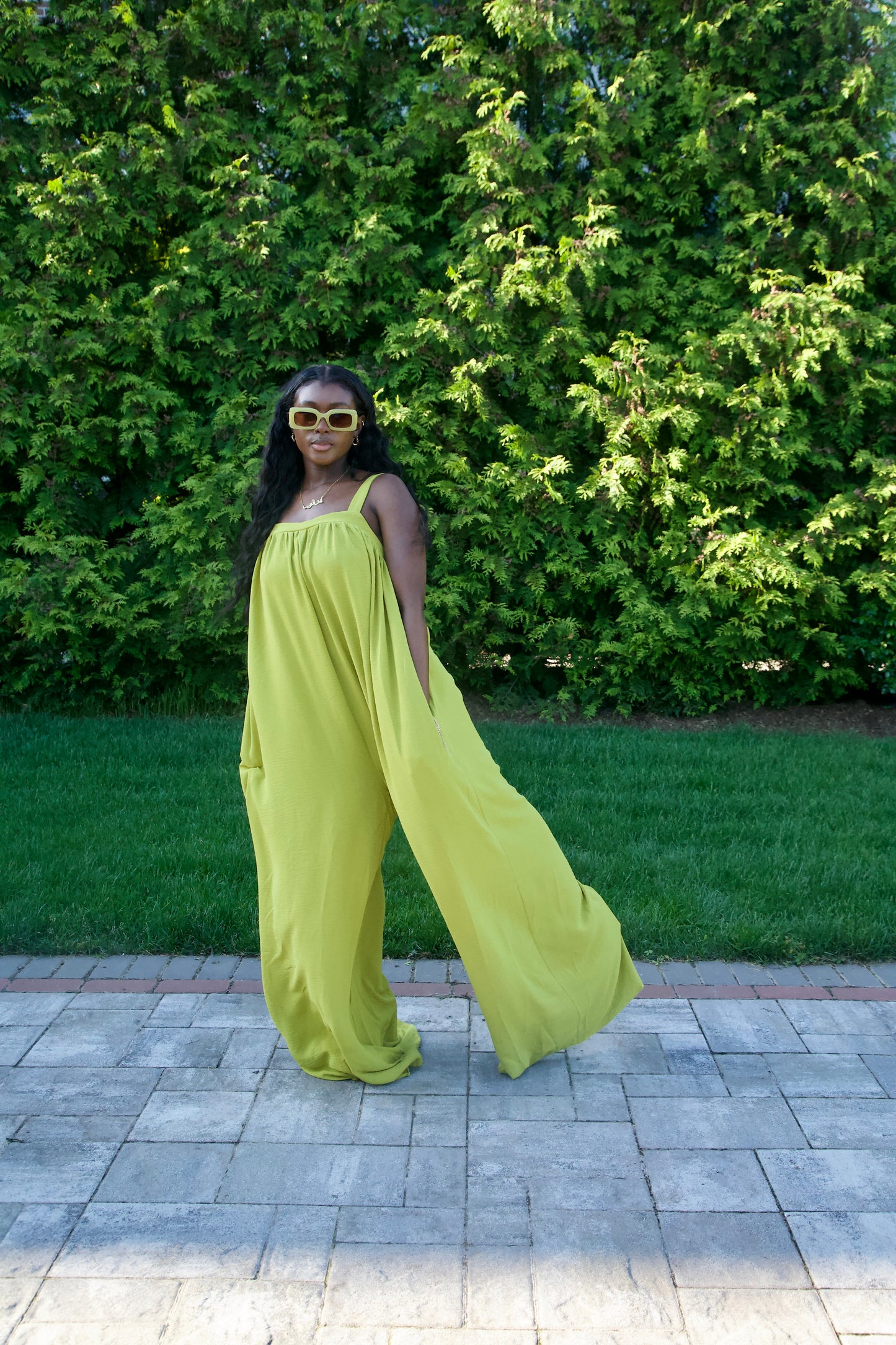 Tropic Trips Jumpsuit (Green)