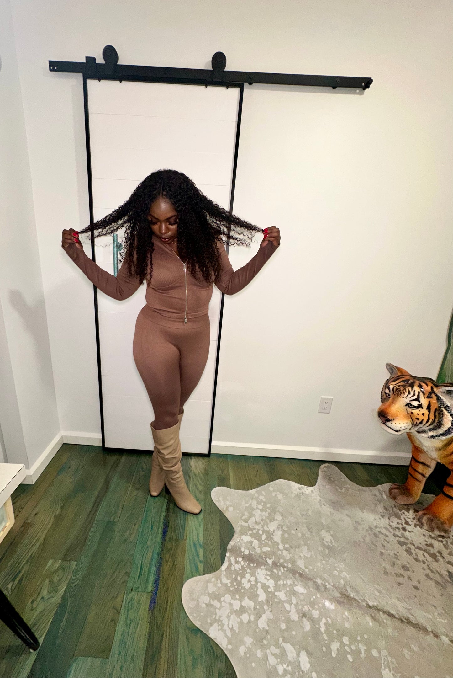 Members Only Ribbed Mocha Set