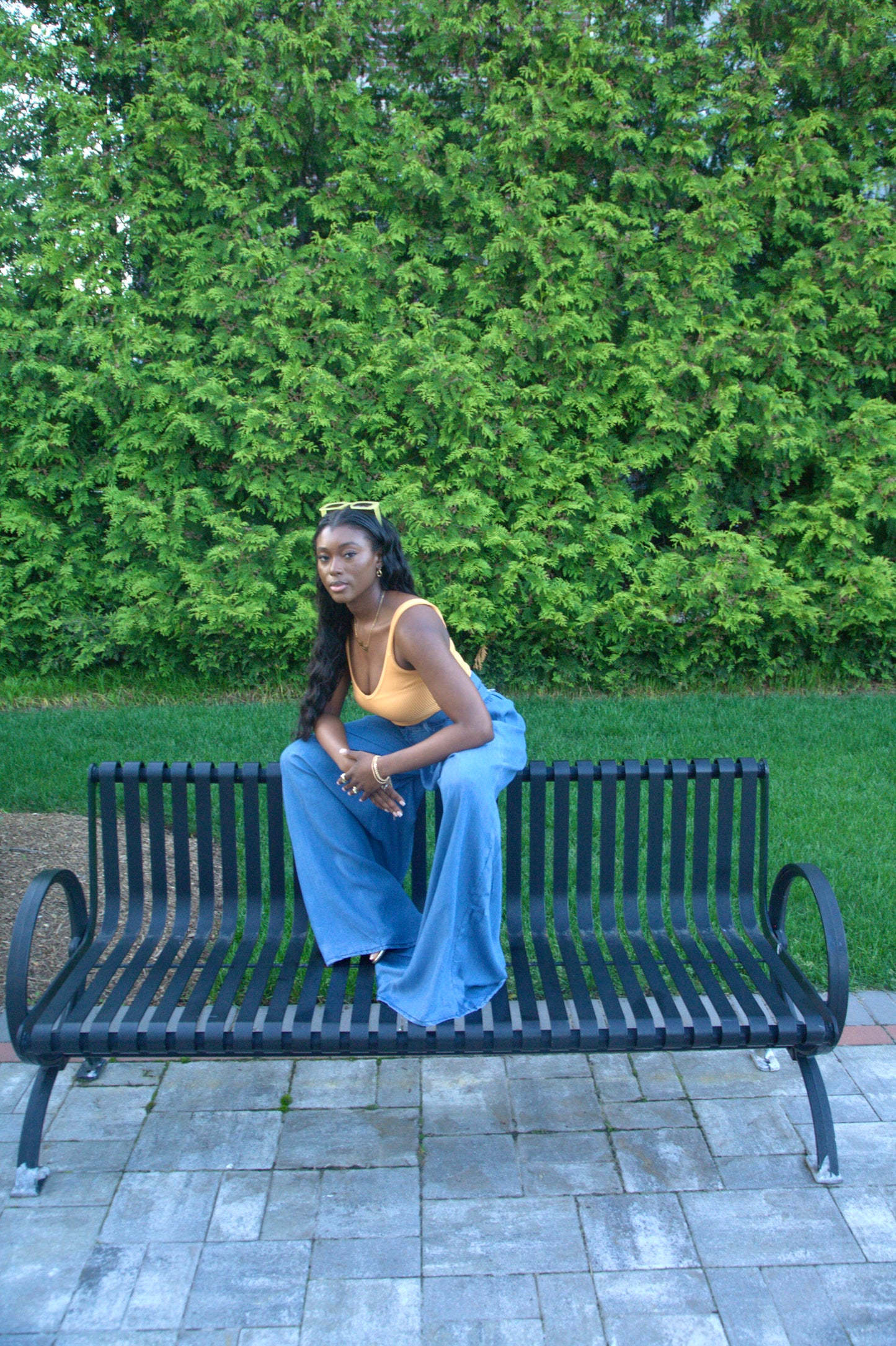 Denim For Days Flare Pants (Medium Wash)