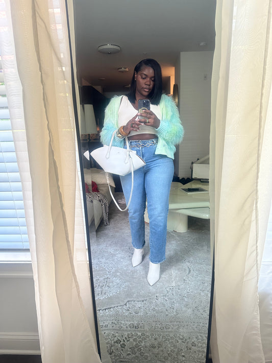 Tie Dye Green and Blue Cardigan