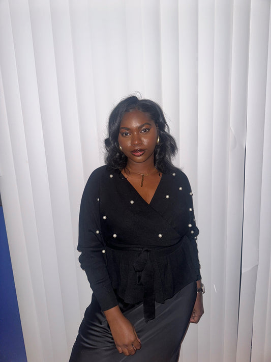 Black Pearl Knit Sweater