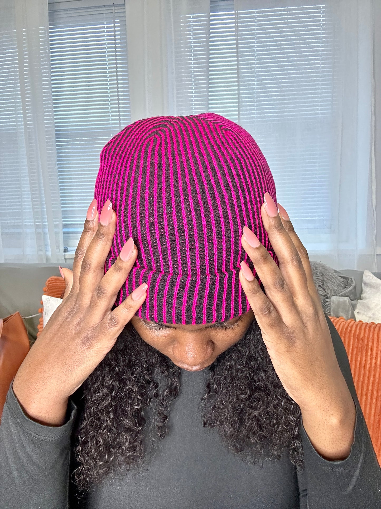 Two Is Better Beanie Hat Pink