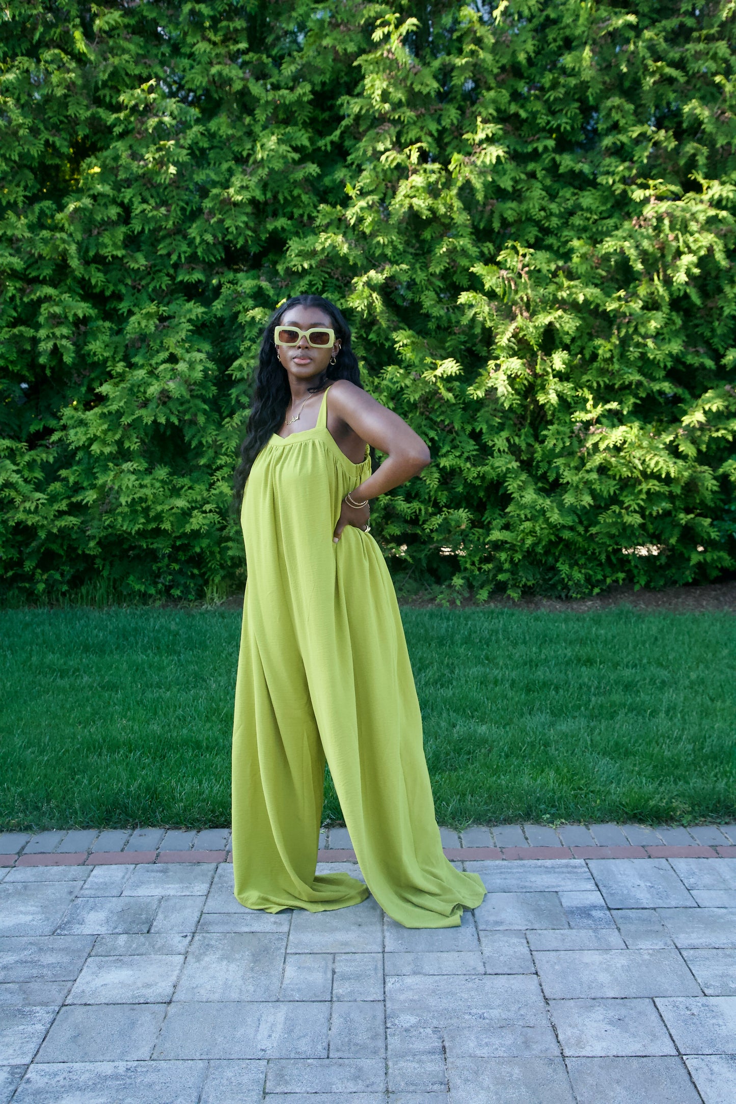 Tropic Trips Jumpsuit (Green)